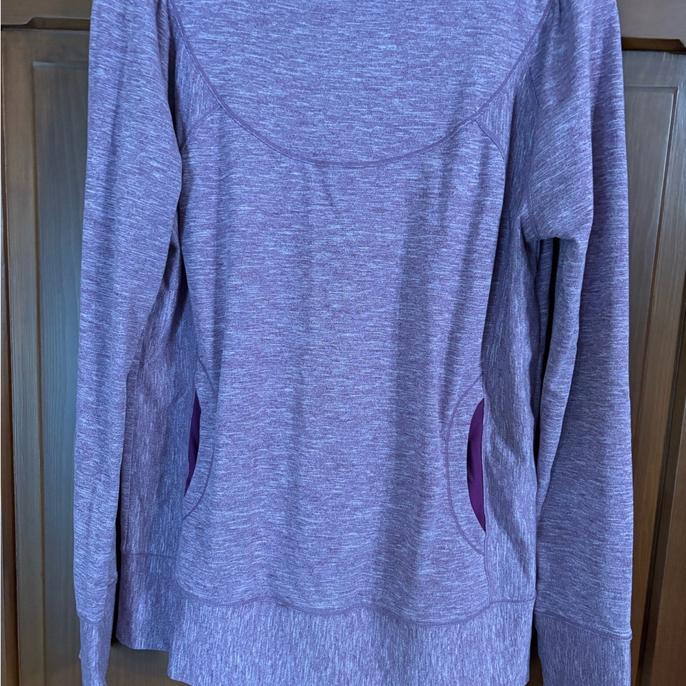Prana Purple Relaxed Long Sleeve Hoodie